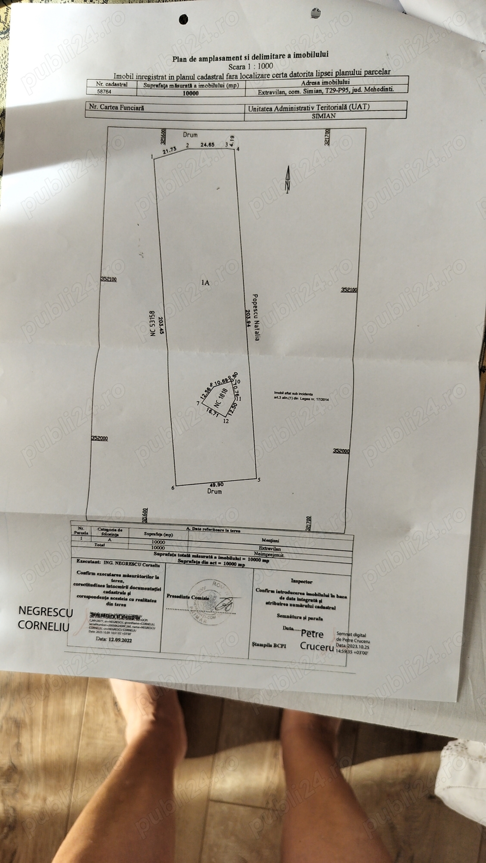 Vind teren extravilan Simian, Mehedinți 