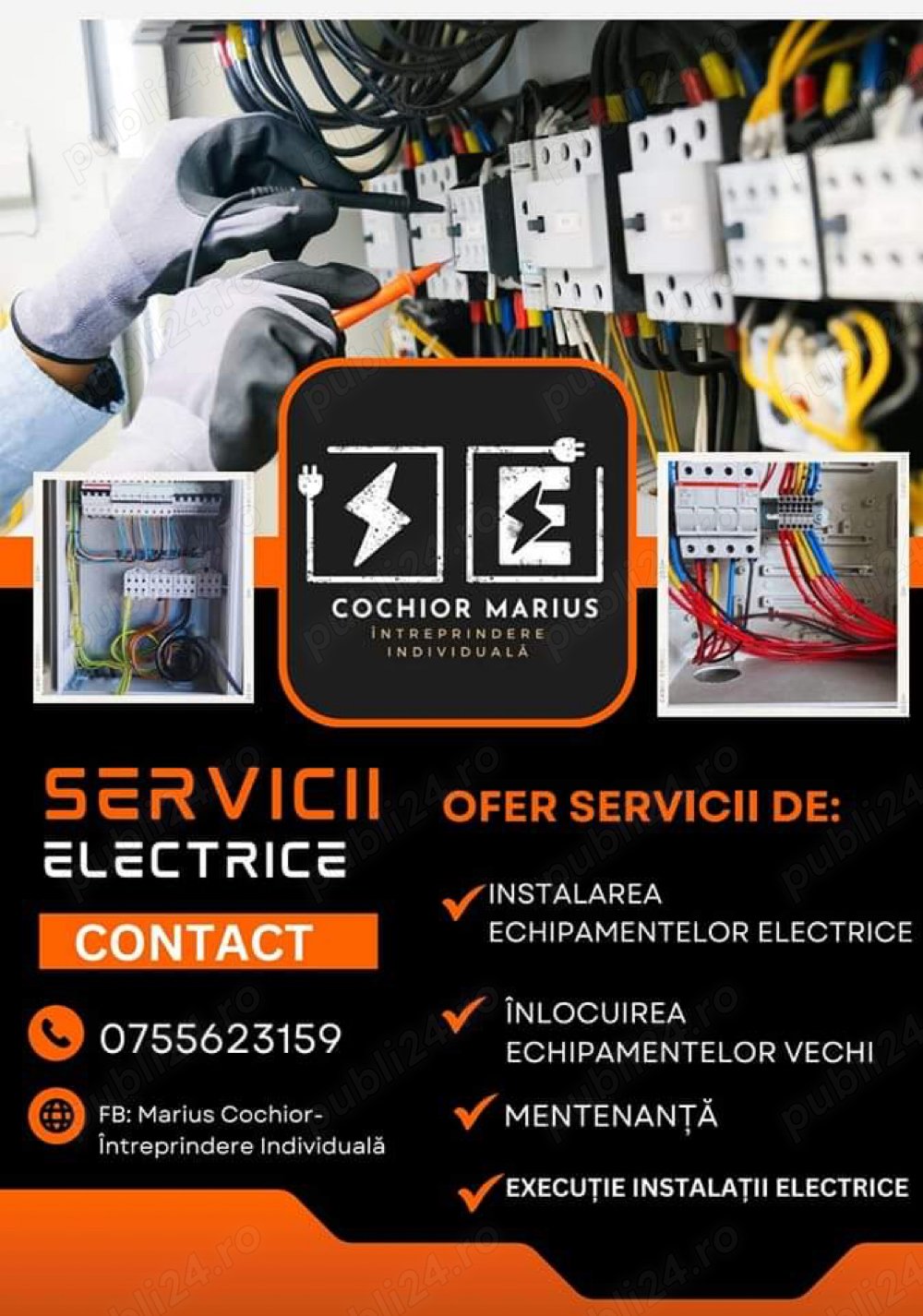 Execut instalații electrice! 