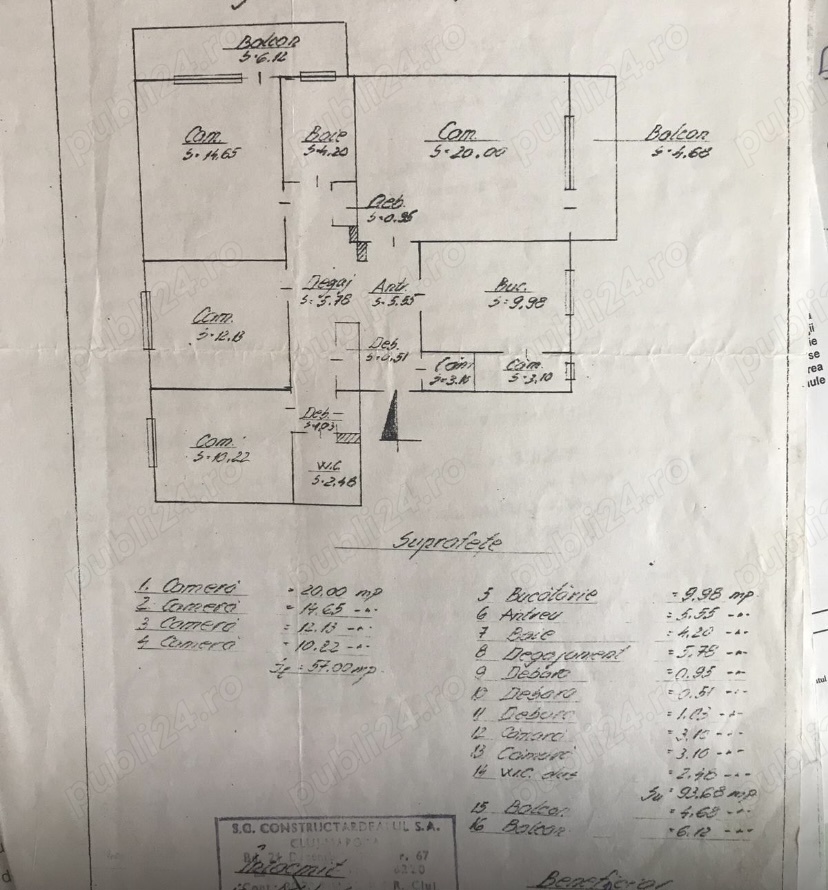 Apartament 4 camere decomandate | 107 Mp | zona Tășnad Manastur 