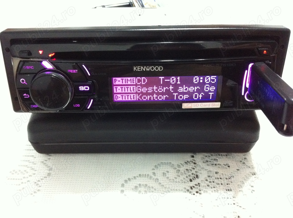  Cd player Kenwood KDC-5751SD iPod, iPhone USB MP3, WMA, AAC (statie