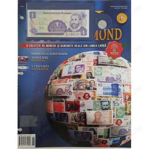 Colectie completa de reviste ce contin bancnote si monede straine necirculate