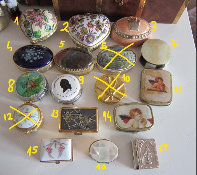 cadou rar cutie inele,bijuterii, pastile Pill Box vintage Germania