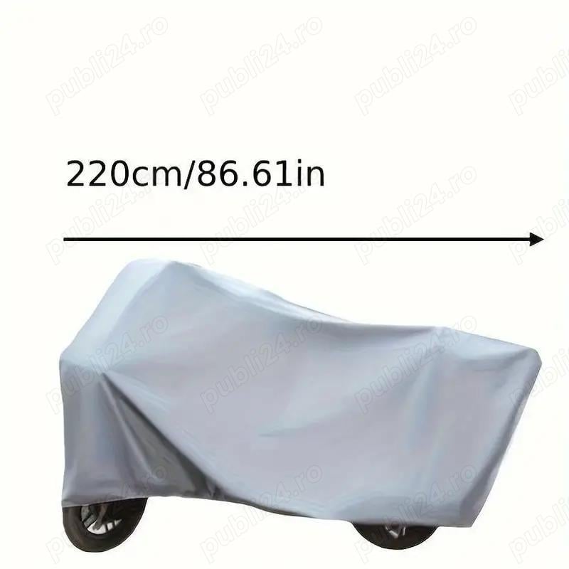 Prelata husa moto scuter bicicleta motocicleta L 220x120cm impermeabila Peva 4 inele de prindere ela