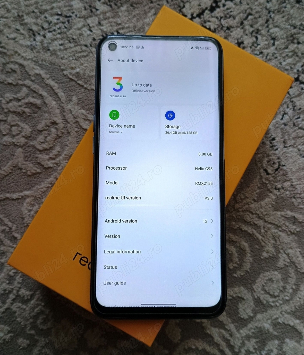 Telefon Realme 7, dual SIM, 8GB RAM, 128GB