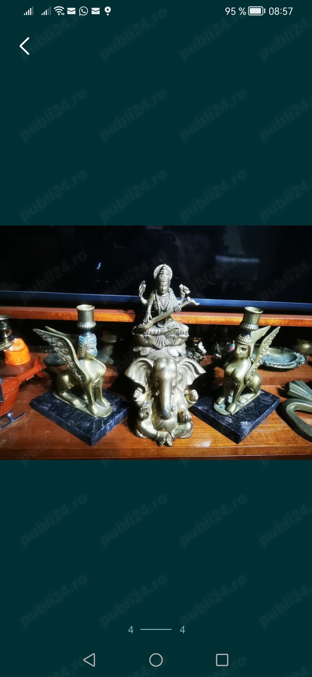 Vand statuie statuete din bronz feng shui Sheva bronz plin