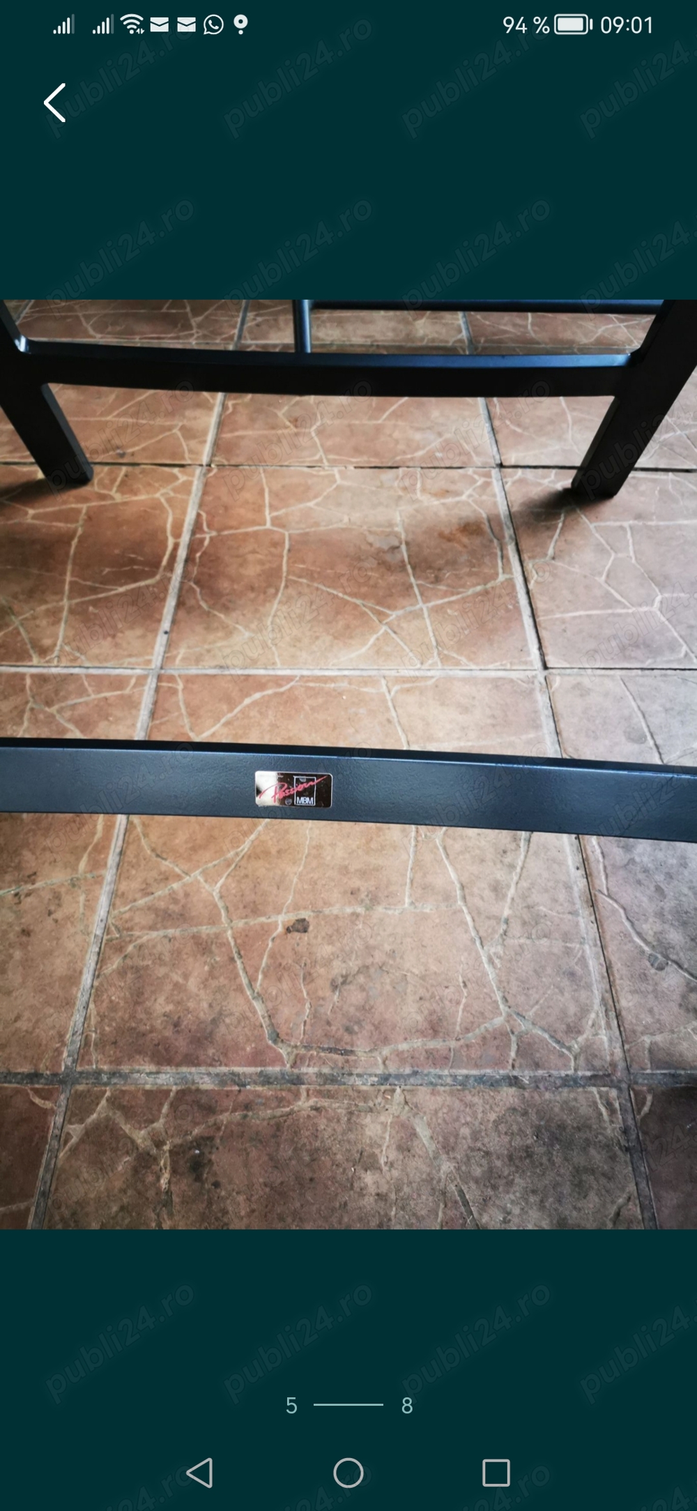 Vabd scaun sezlong din aluminiu turnat cu plasa stare foarte buna