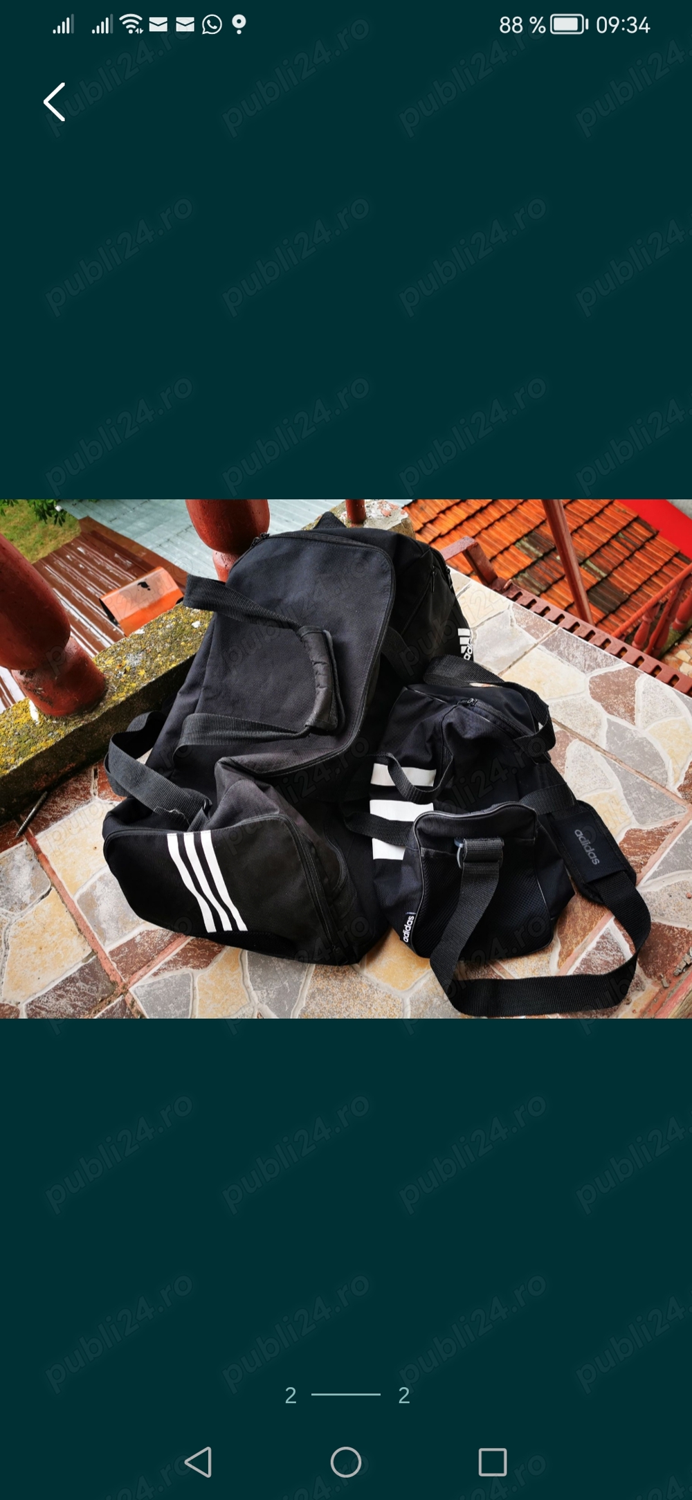 Vand geanta de voiaj Adidas si gentuta de sala Adidas