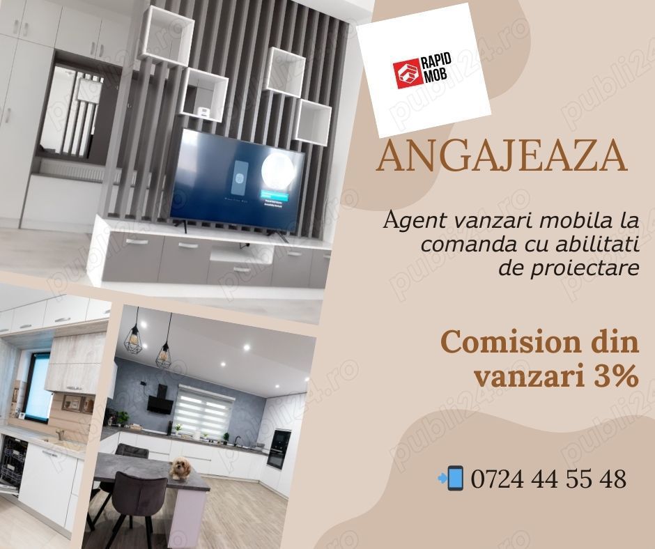 Agent vanzari mobila cu abilitati de proiectare