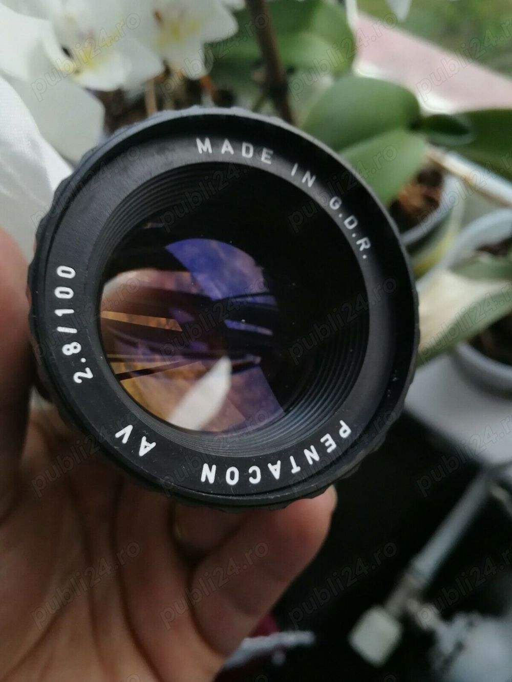 Pentacon 100mm 2.8 Diaplan trioplan proiector