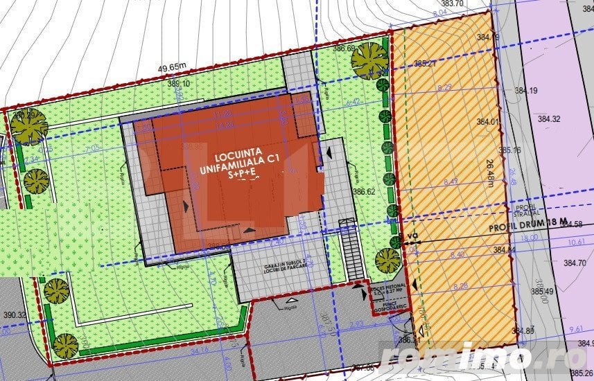 Teren intravilan 628 mp, cu autorizatie construire, zona Borhanci 