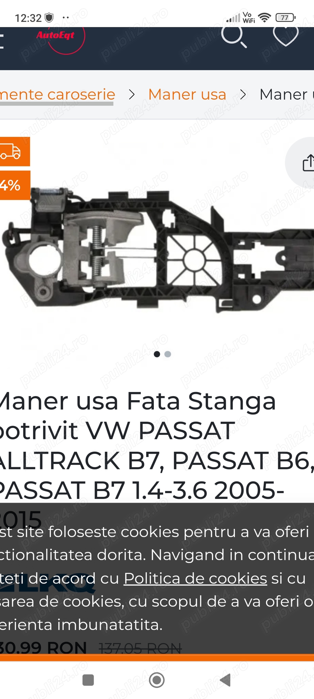 Suport mâner passat b6 