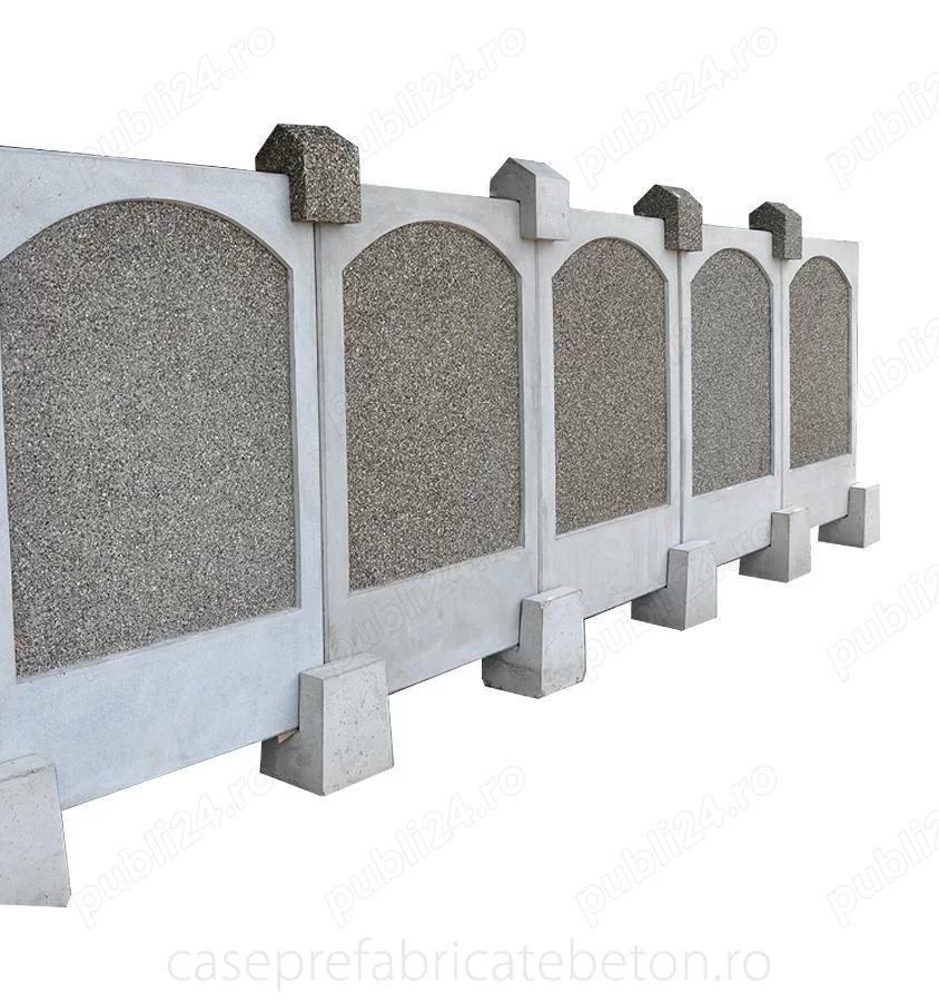  Gard din beton Placă de gard H 230 cm, l 130 cm, G 7 cm   piatra naturala