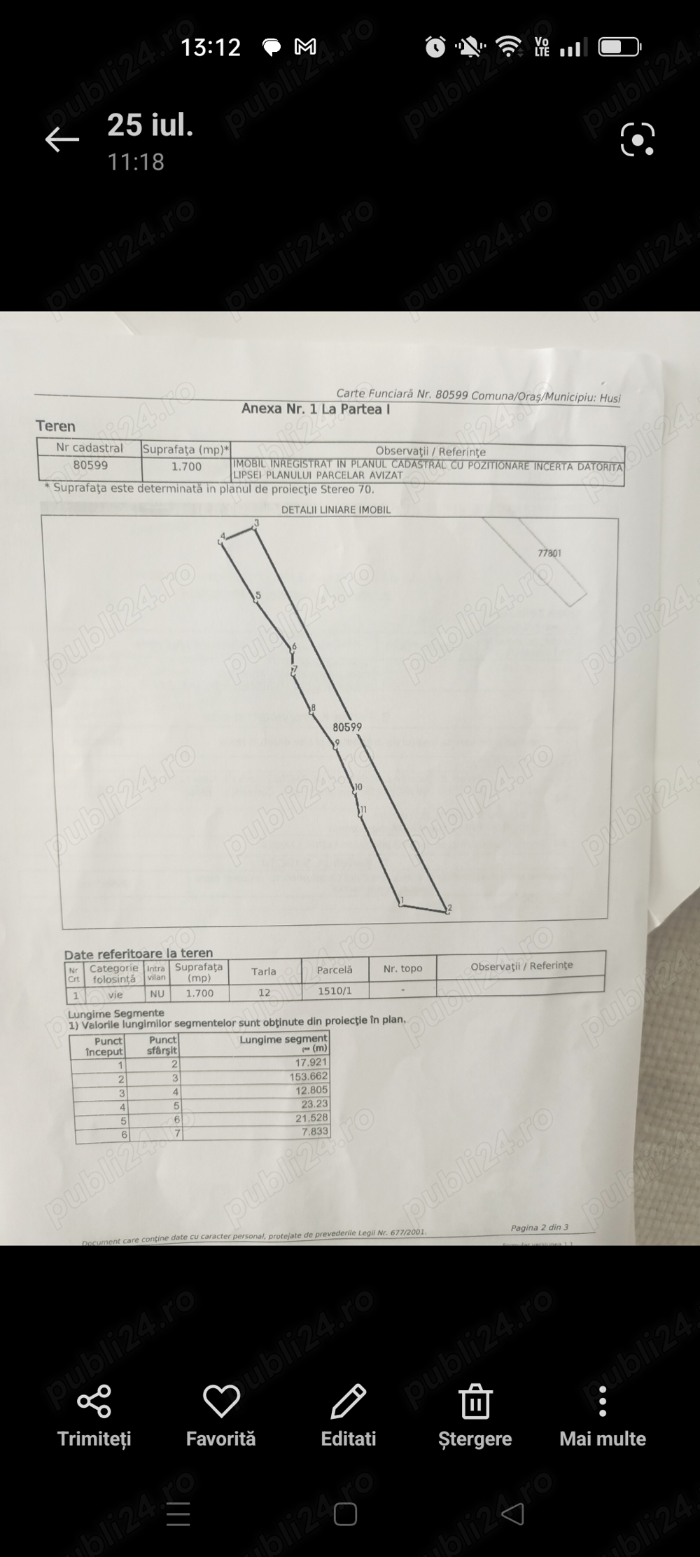 Teren extravilan 1700 M pătrați,in Huși 