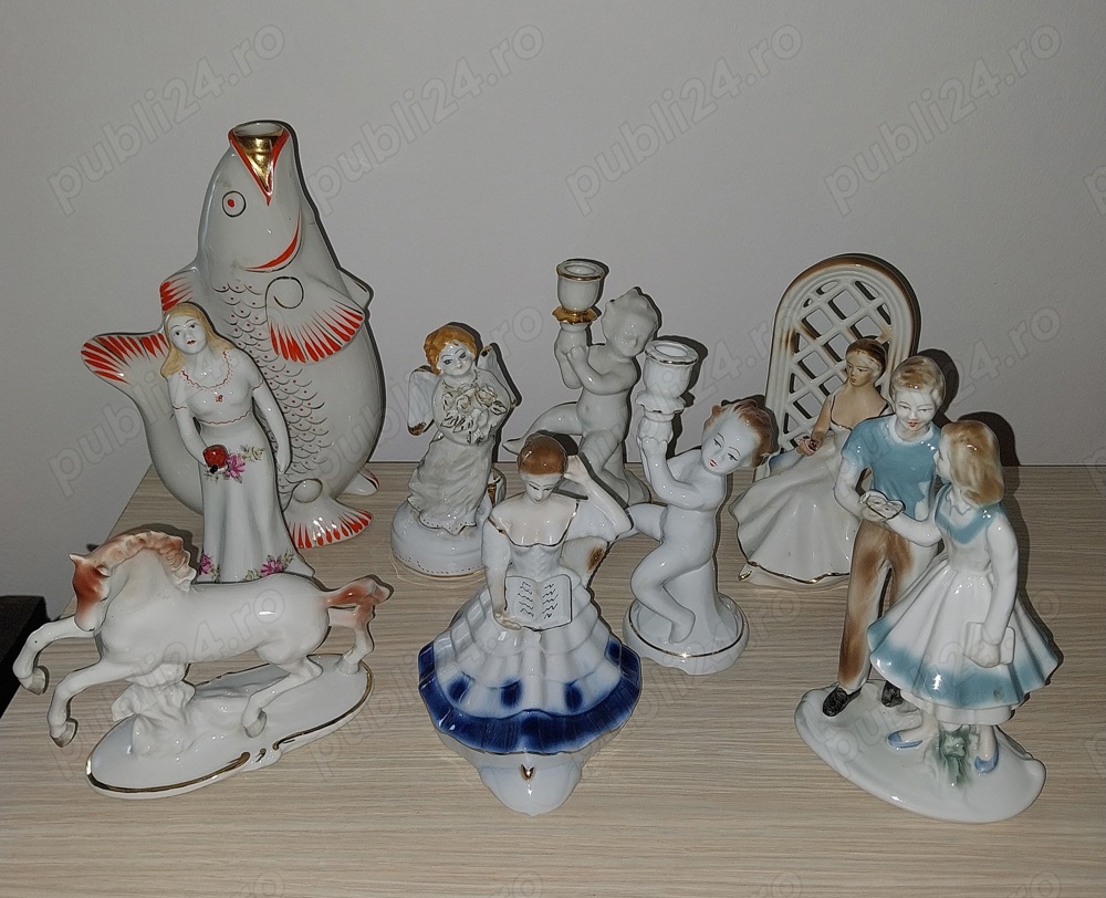 Set 9 bibelouri portelan (Curtea de Arges)