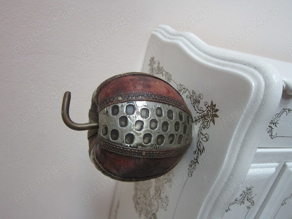 cadou rar  Mar sculptura lemn metal bronz Mid-Century Modern handmade