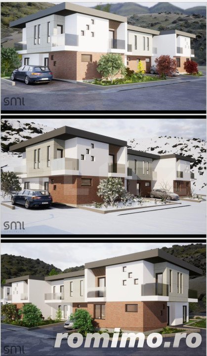 Casa cuplata de vanzare, 110 mp, 250 teren, zona Terra 