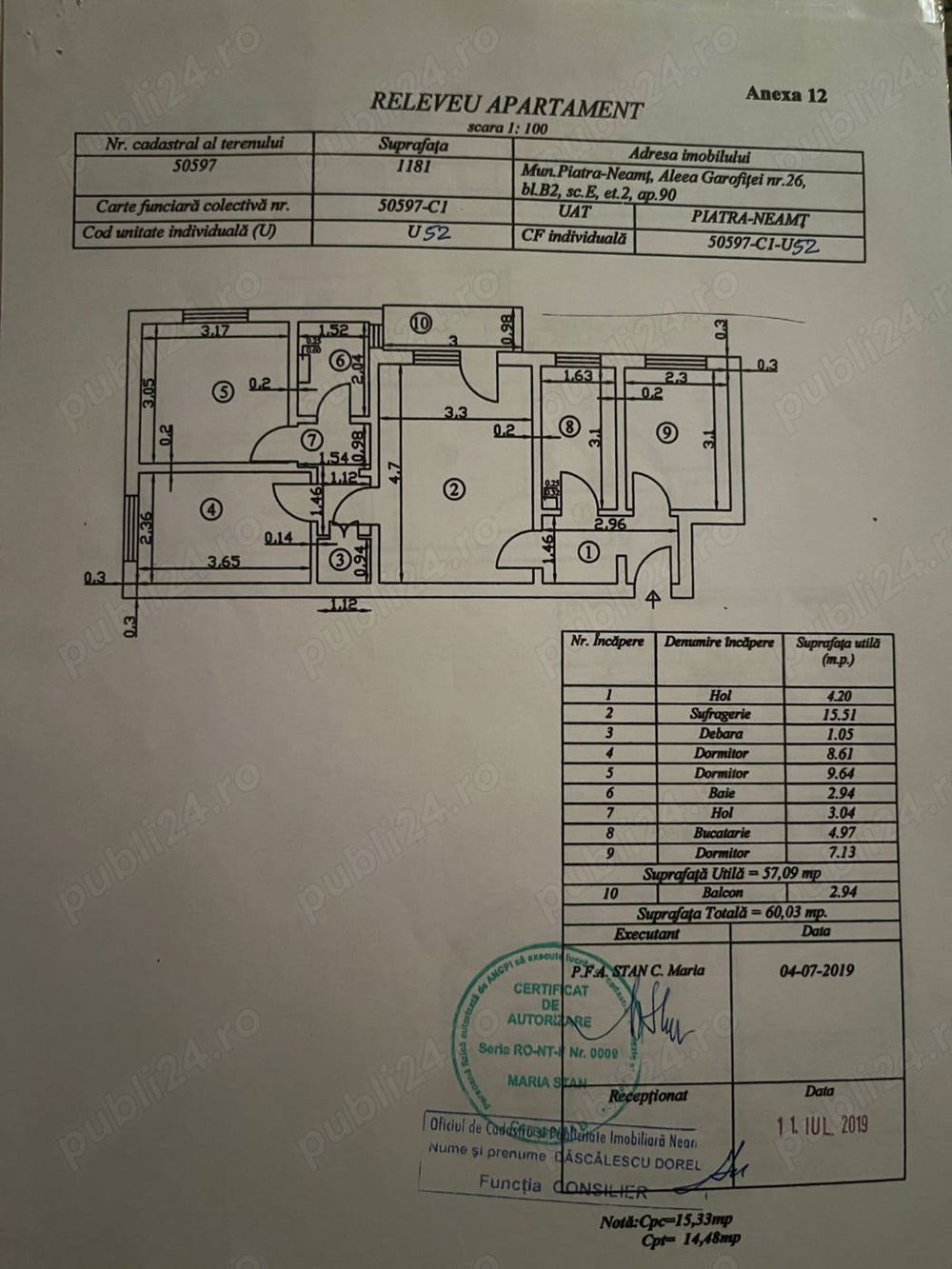 Apartament Dărmănești etaj 2