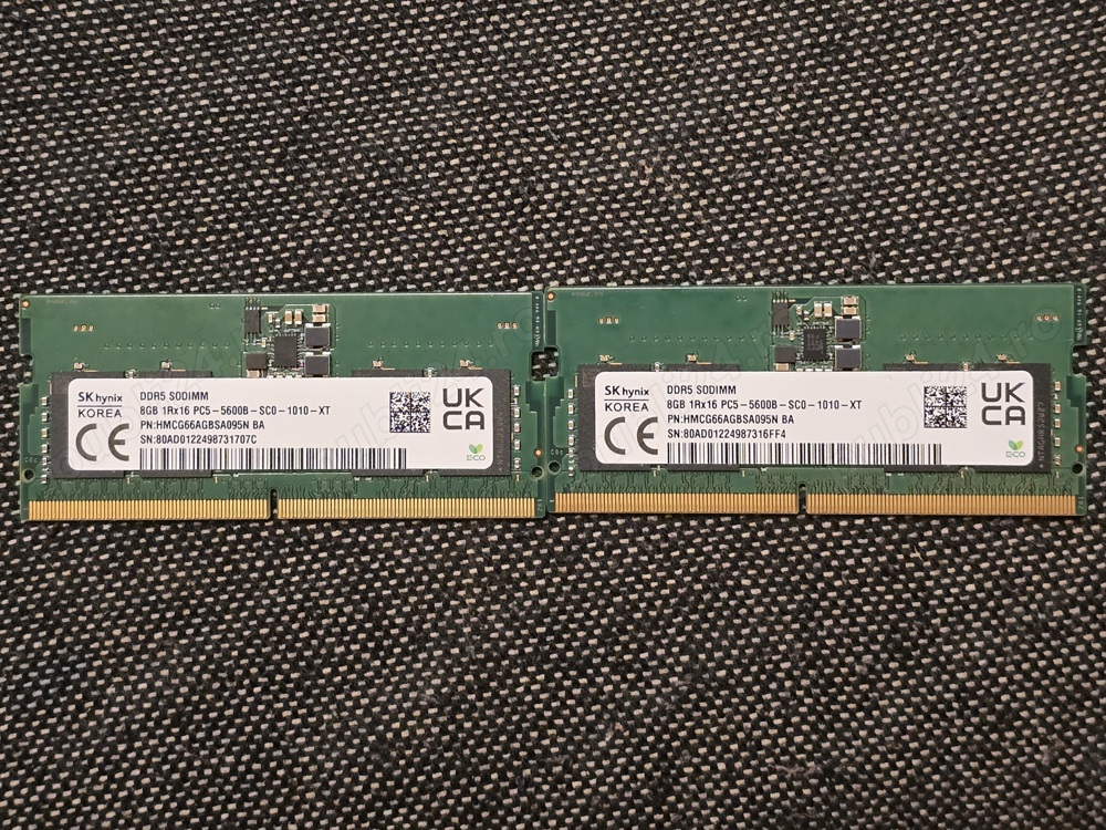 Memorii RAM Laptop SK Hynix Dual Kit DDR5 Sodimm 16GB (8+8) 5600 MHz
