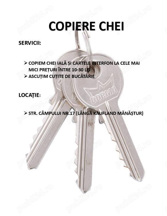 Copiere chei si ascuțire cuțite lângă Kaufland Cluj-Manastur