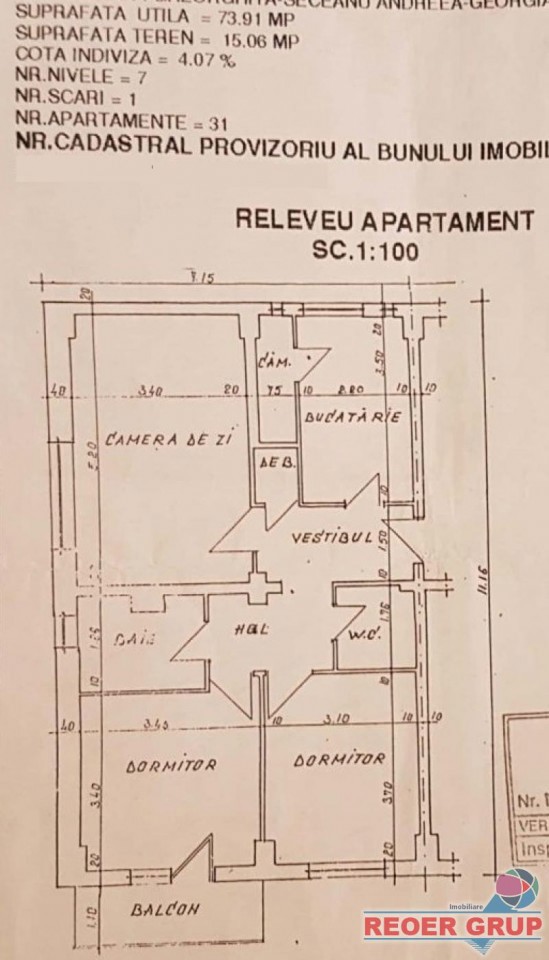 MARASESTI - 3c, 1A, dec, 2bai, 3/7, T, G, F, P constr.1991  - 110000 eu