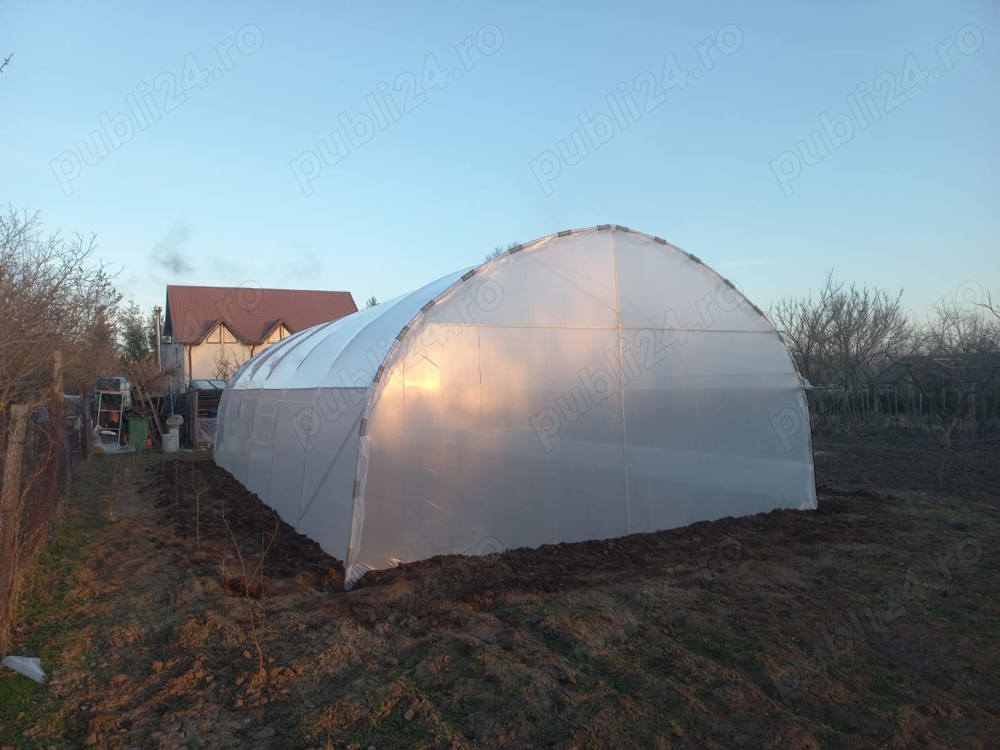Oferim solarii gradina profesionale teava galvanizata folie UV 180 microni 3 ani garantie laterale a