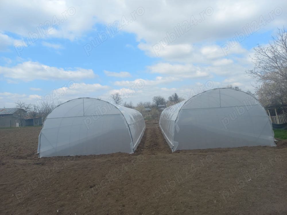 Vindem solarii gradina complete teava galvanizata folie 180 microni garantie 3 ani laterale aerisire