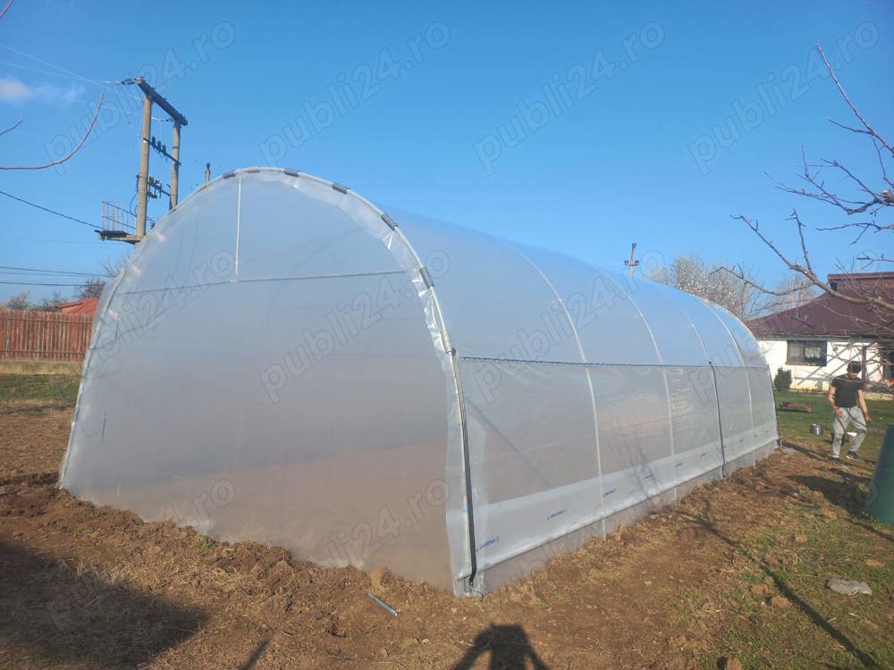 Oferim solar legume profesionale teava galvanizata folie 180 microni 3 ani garantie kit complet mont