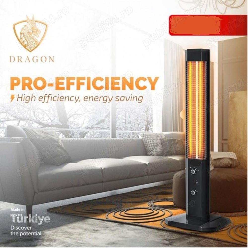 Dragon Heater IP20 900-1800W 2 trepte cu termostat. Nou!