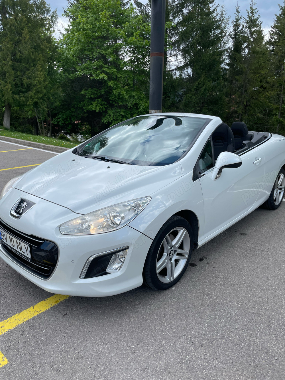 Peugeot 308cc cabriolet alb perlat 2012 facelift 2.0 diesel