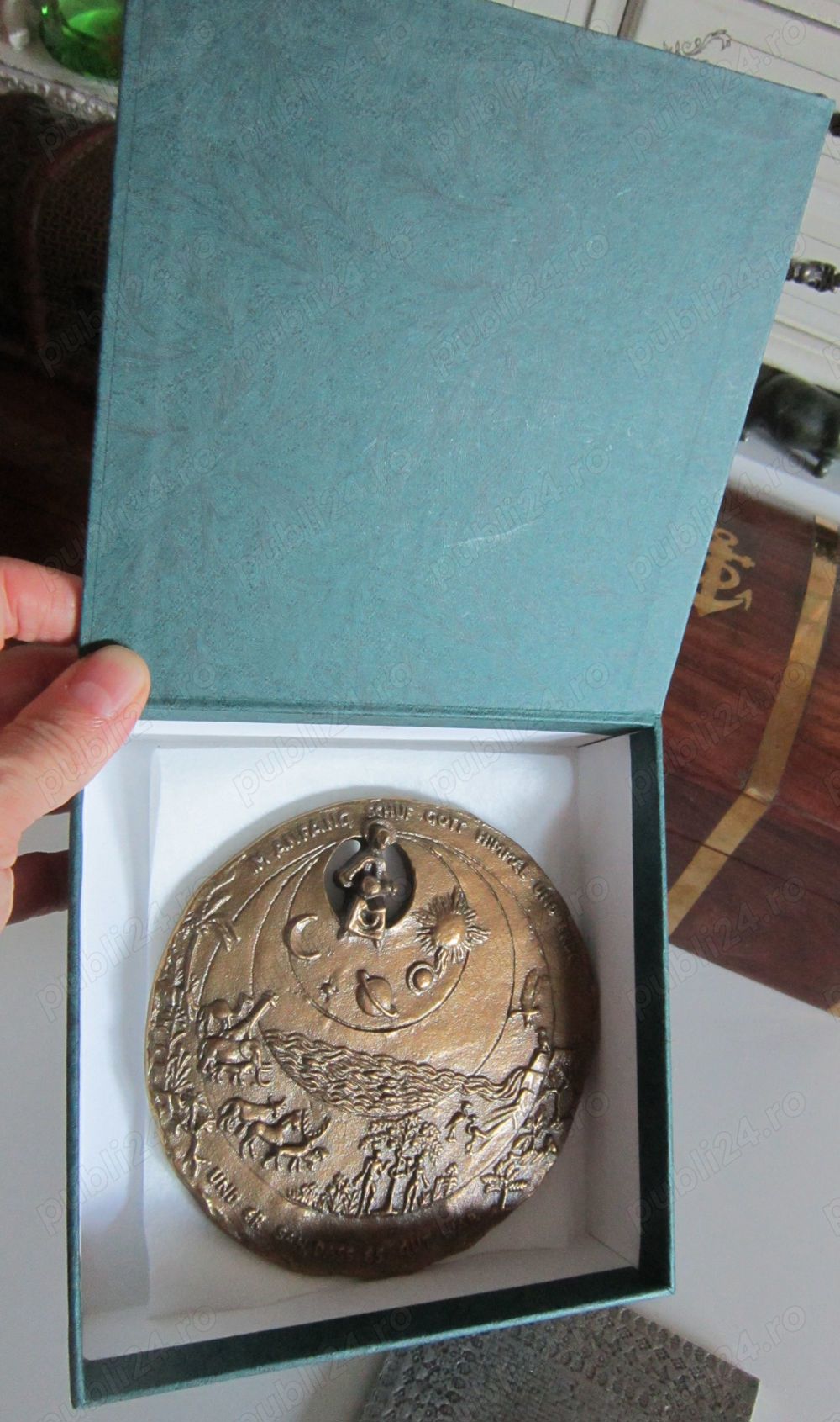 cadou rar Creatia Geneza sculptura bronz colectie Hermann Schilcher