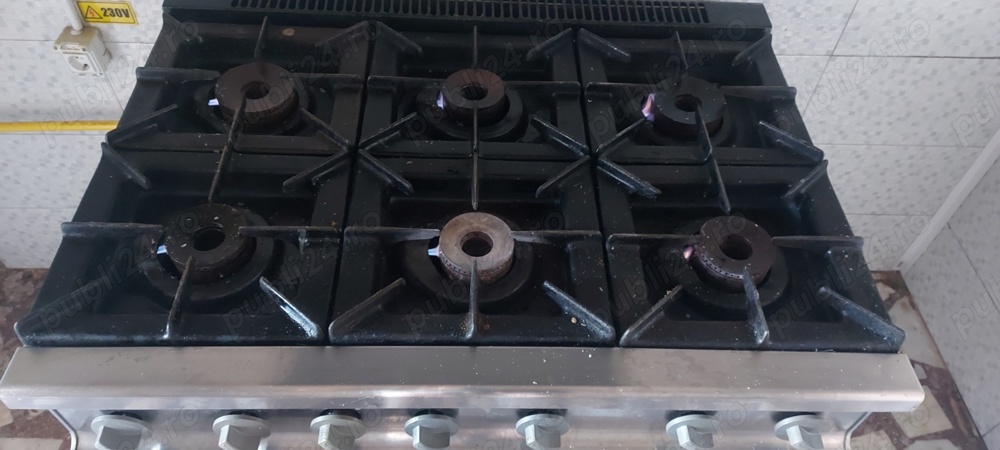 Aragaz profesional Fagor 6 ochiuri+cuptor