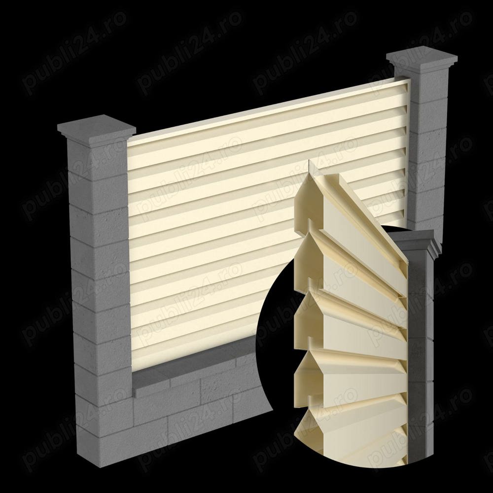 Gard metalic jaluzea | Suruburi ascunse | Bucuresti | Model 2026 | 