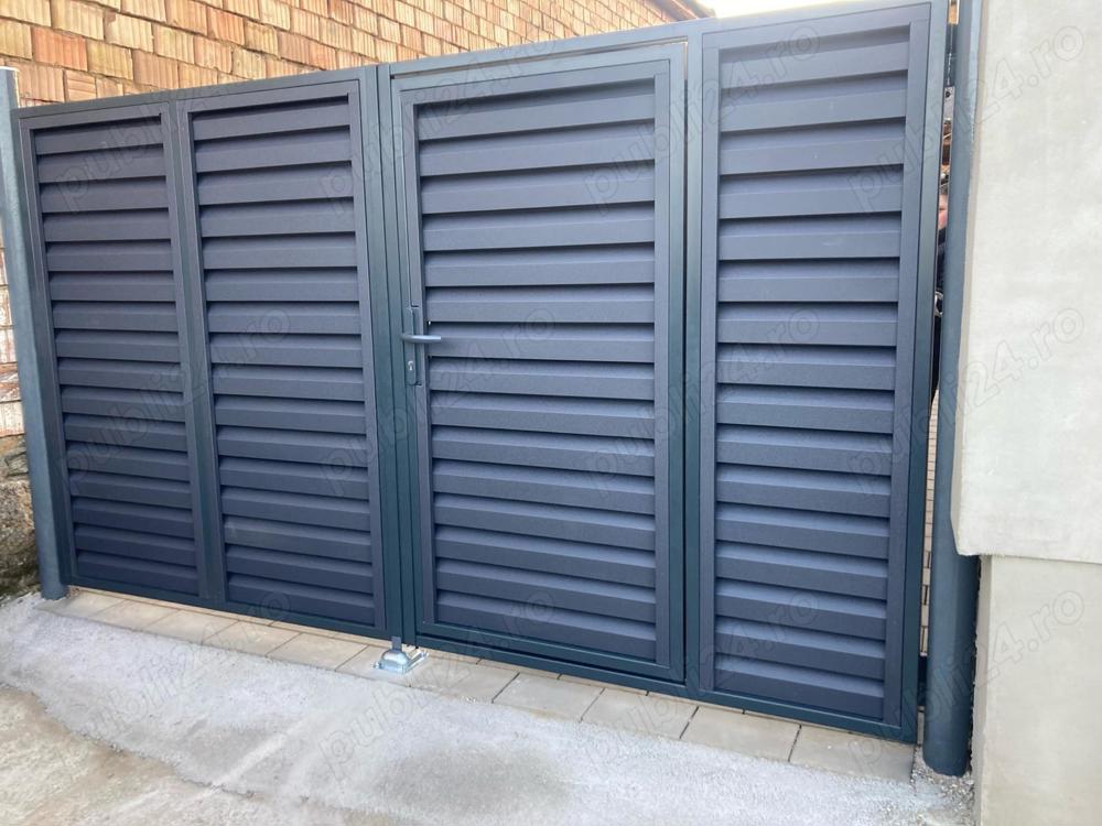 Gard metalic jaluzea | Suruburi ascunse | Targoviste | Model 2025 |