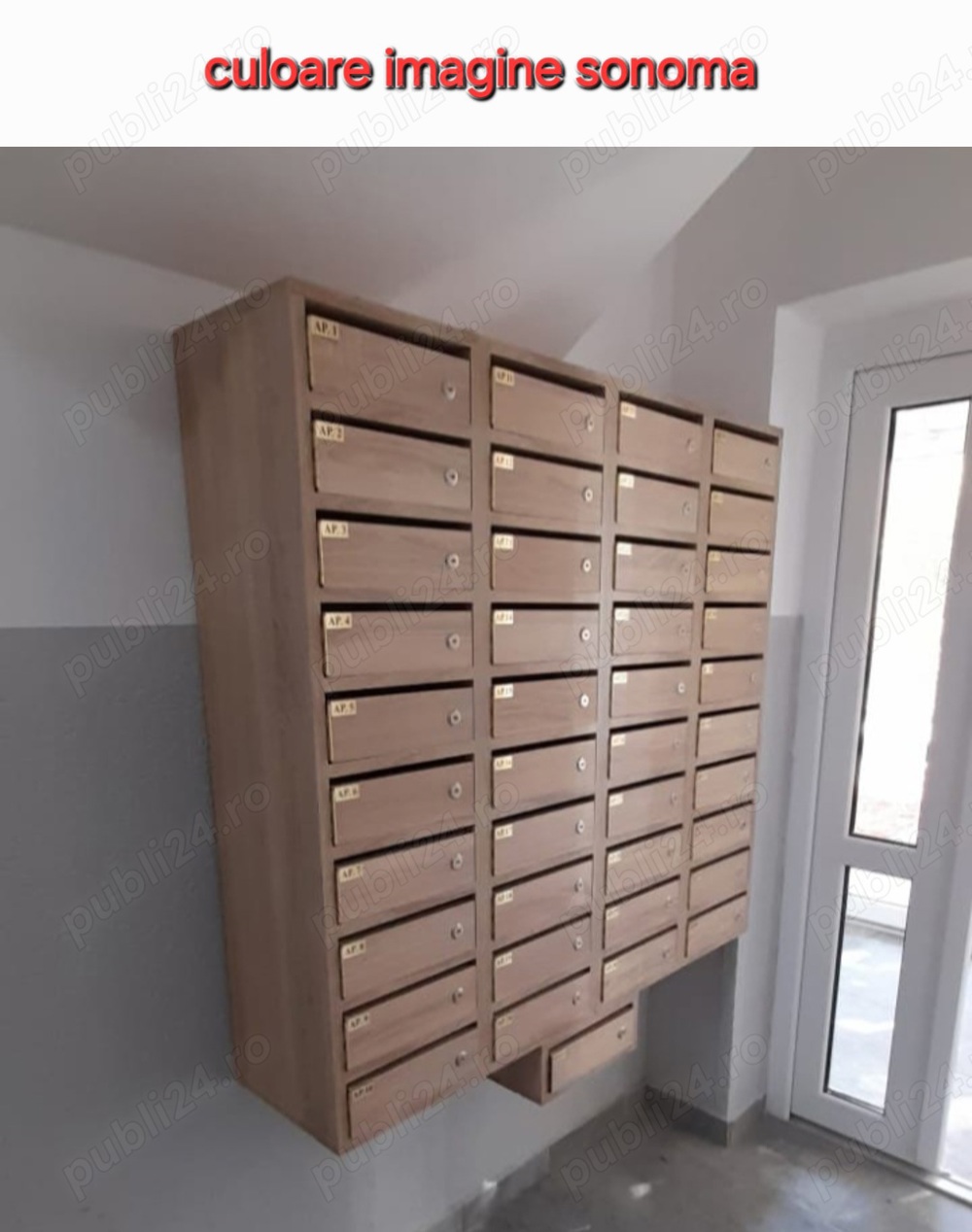 Cutii postale 45 de apartamente.