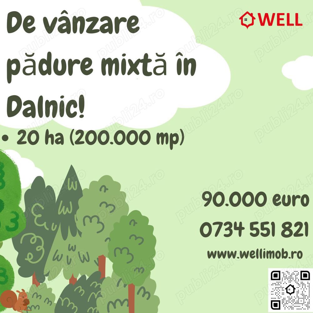 De vânzare pădure mixtă în Dalnic!