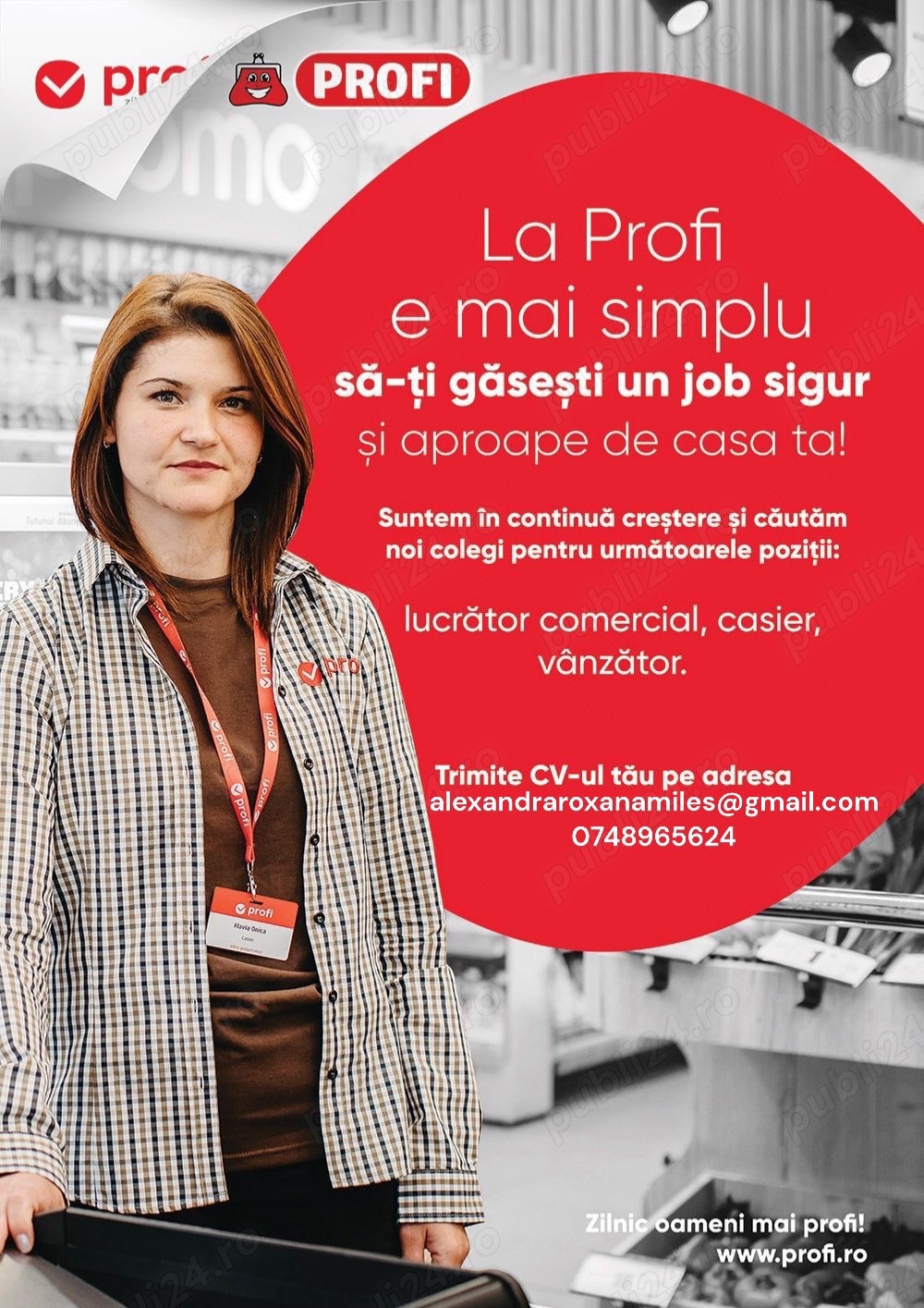  Profi B-dul Transilvaniei Alba Iulia angajează vânzător Gastro - Bistro 