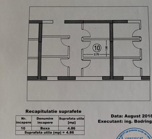 Vand Boxa 4.86m2 - Exigent Plaza Faza 1