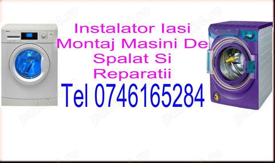 Instalator Montaj masini de spalat Aragaze pe Gaz Apometre Baterii  Iasi Tel  