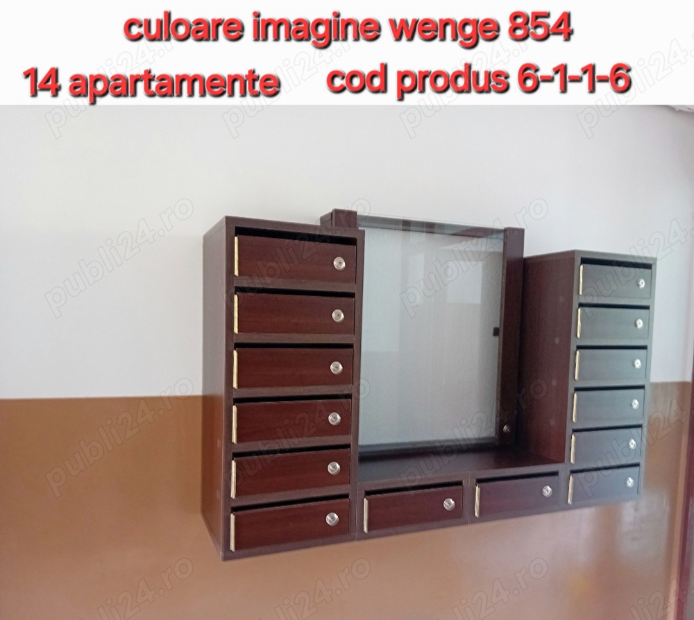 cutii postale 14 apartamente.