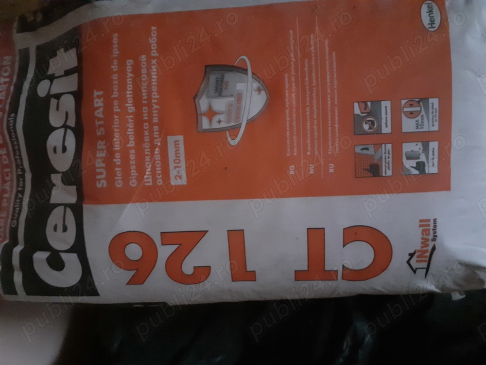 Glet CERESIT pe bază de ipsos pentru interior