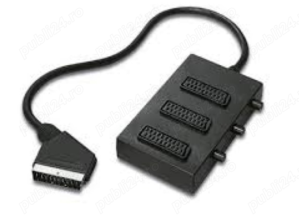 Multi scart conector cu 3 butoane