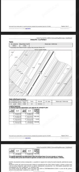 3000 mp teren extravilan Cotofanesti jud Bacau
