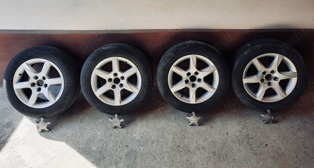 Jante Audi A6 C6 FL / A4 B8 cu Anvelope de Vară, 205/60/R16, 5x112