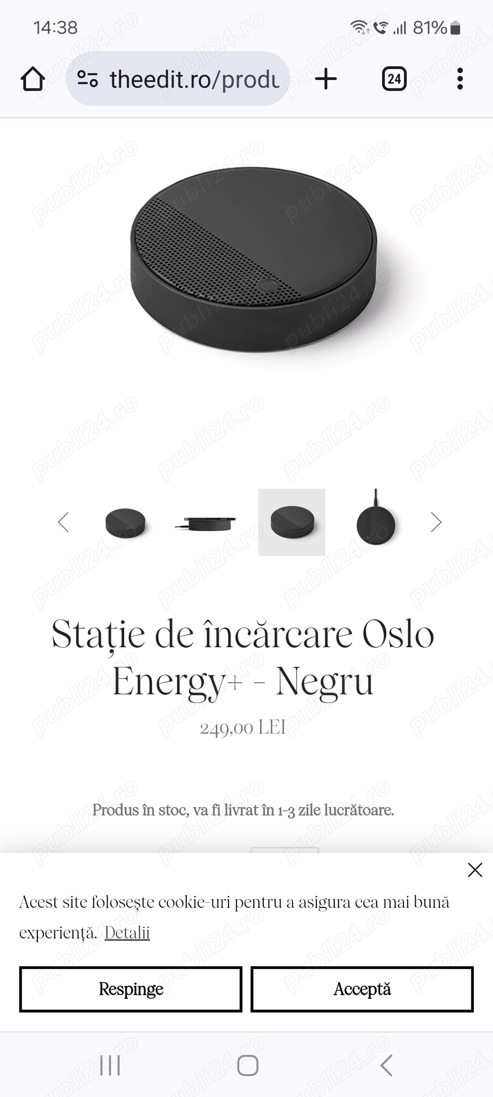 Incarcator wirelkes si boxa Lexon Energy + noi sigilate