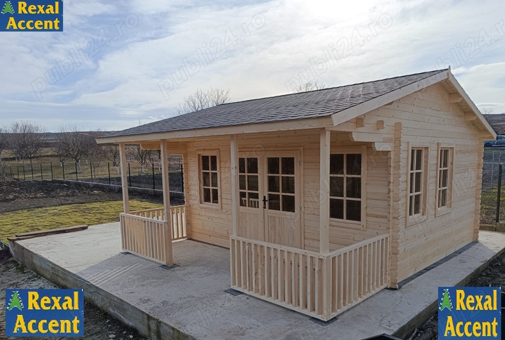 Casuta de gradina cu terasa si baie - rexal.ro