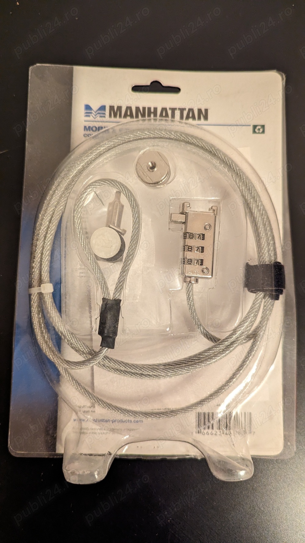 Cablu blocare Laptop Monitor kensington Manhattan NOU