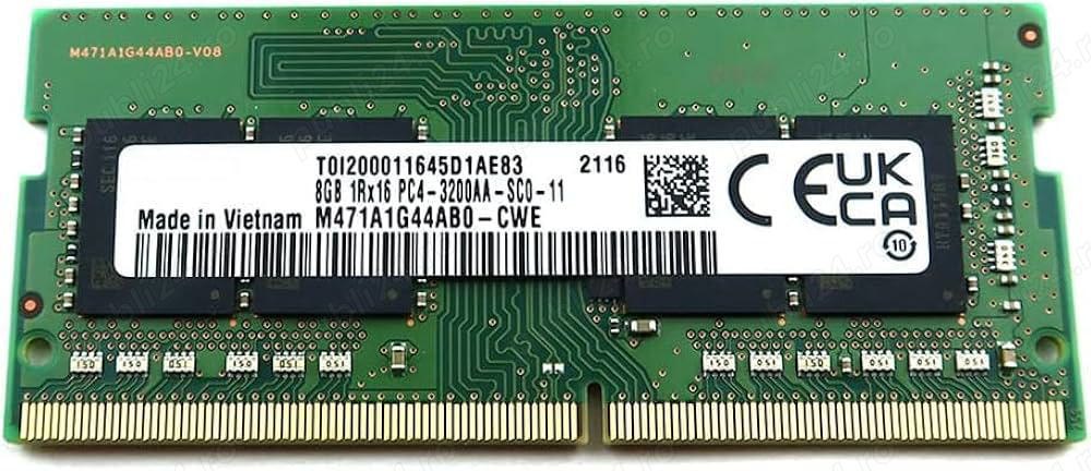  Memorie Laptop Samsung 8Gb DDR4 3200Mhz M471A1G44AB0