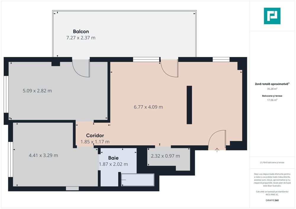 Chitilia Apartament 3 camere cu terasa langa Lac Parc Dendrologic