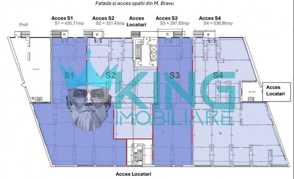 Spațiu Comercial - Mezanin | Mihai Bravu | 1806 mp | Bloc nou | Metrou | Parcări