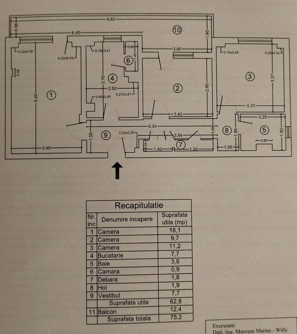 Iancului Ap.3 camere 